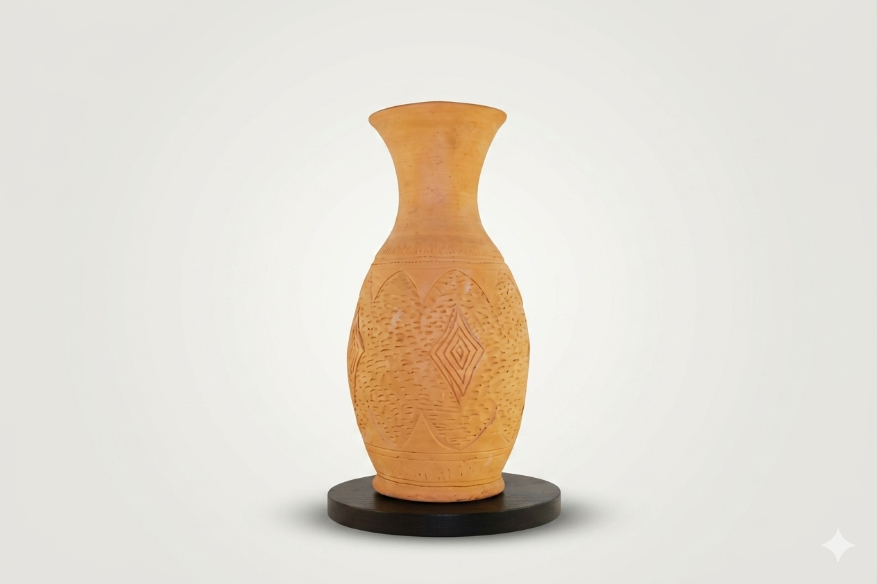 Vase Amphore en Terre Cuite Gravée – Les Traces de l'Ancêtre