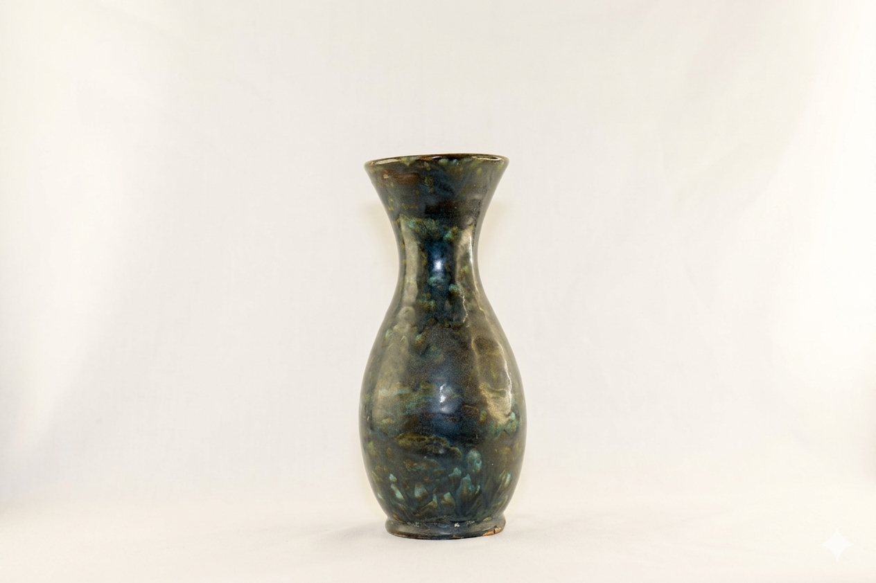 Vase Soliflore en Céramique Flambée – Les Profondeurs du Djoué