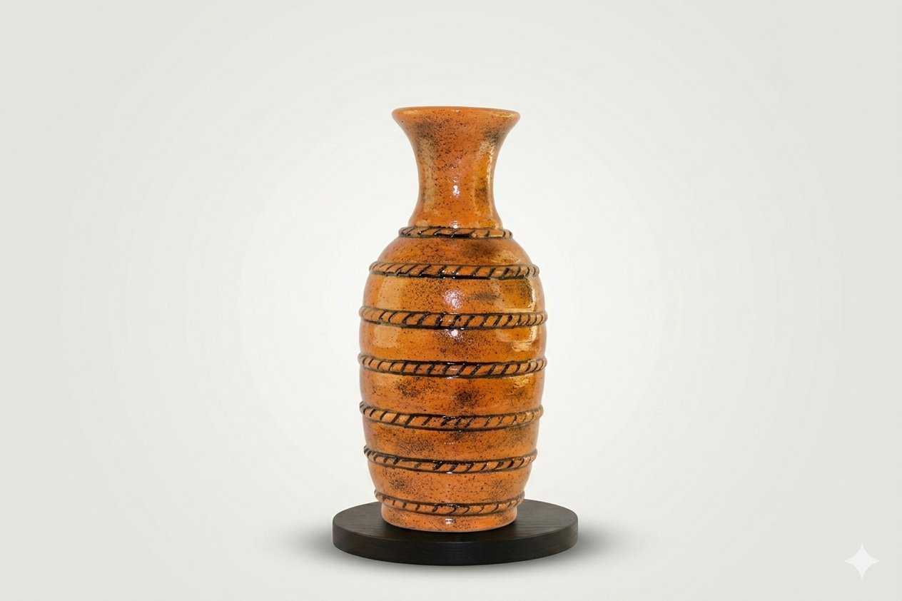 Vase Ovale Émaillé à Cordons – Les Liens du Fleuve Congo