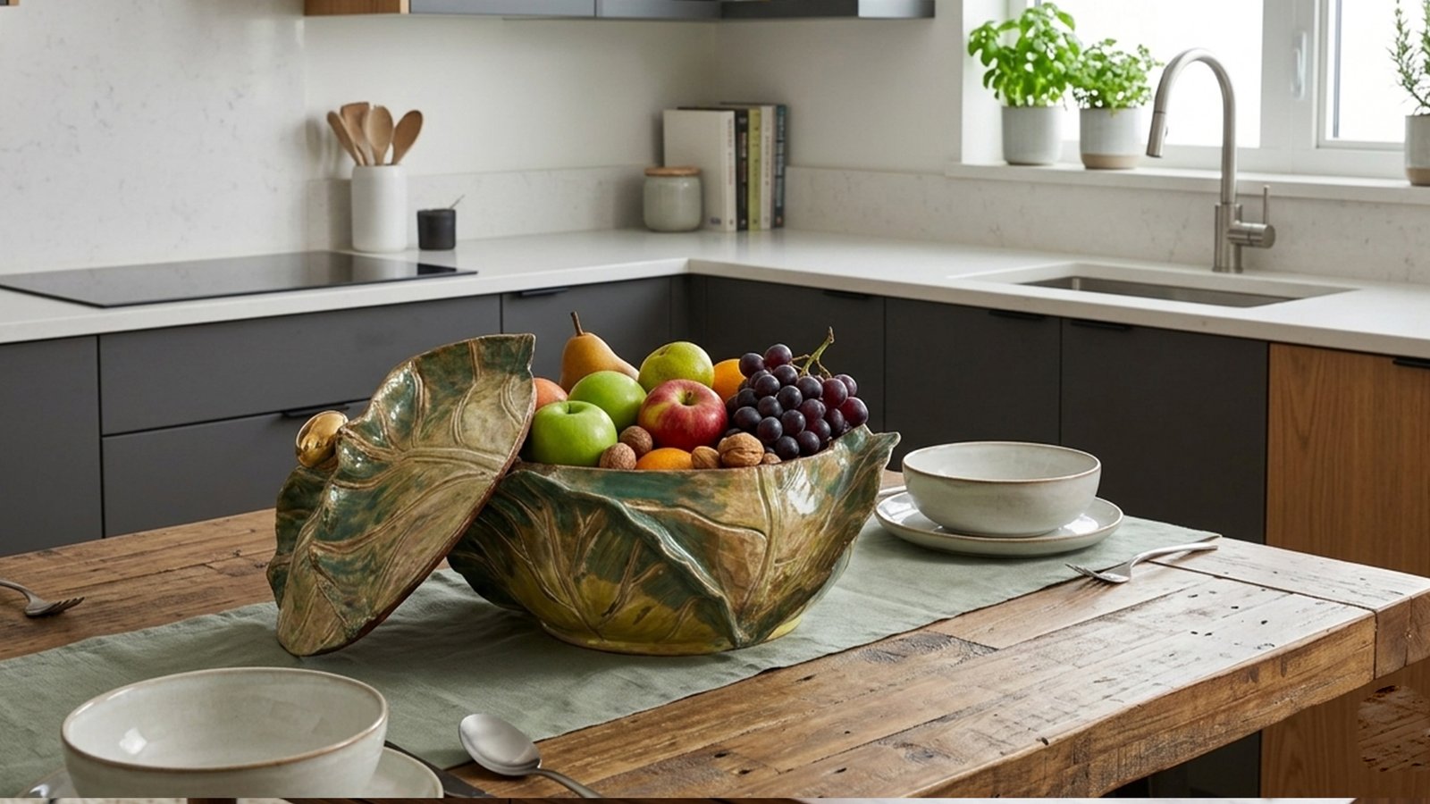 Coupe Chou en Céramique Trompe-l'œil / La Soupière Fruitée